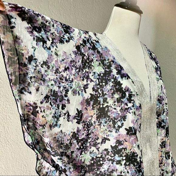 💎HP💎NWT Badgley Mischka Abstract Blouson Coverup, S - Picture 7 of 15